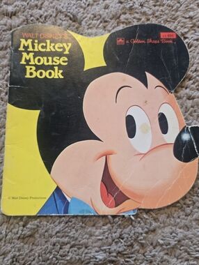 Vintage MICKEY MOUSE BOOK A Golden Shape Book Copyright 1965 Soft Cover Book
